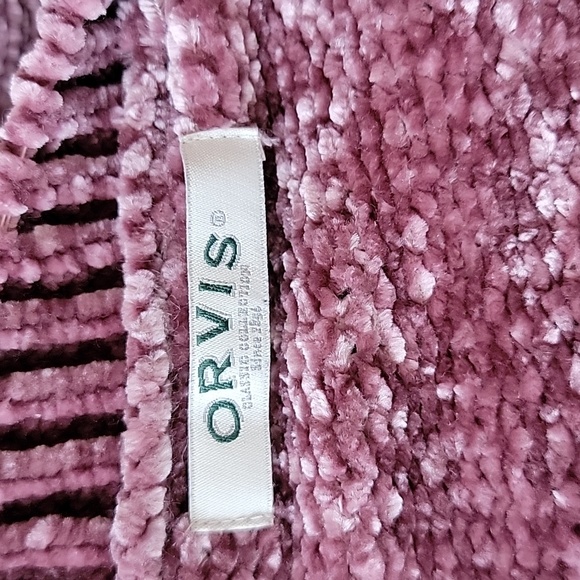 Orvis Chenille Pullover V-Neck Sweater/ L. CUT SIZE LABEL.CHECK THE MEASURE - Picture 4 of 11